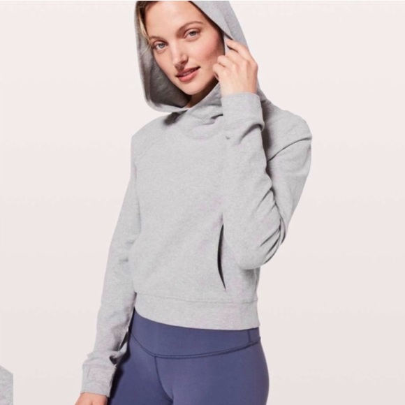 lululemon athletica Tops - Lululemon — Scuba Cropped Hoodie — Size 10